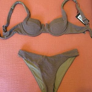 Brown Sparkle Vetchy Bikini with Tags